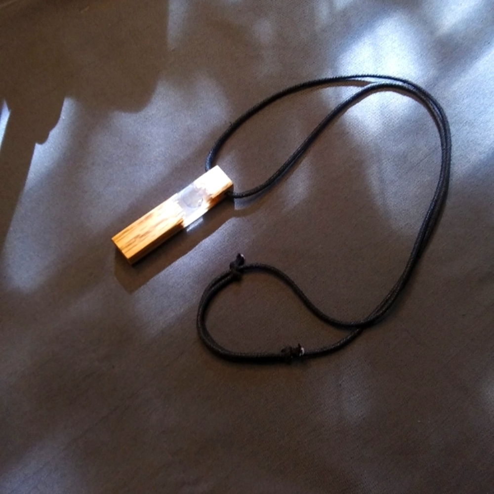 Wood and Resin Pendant